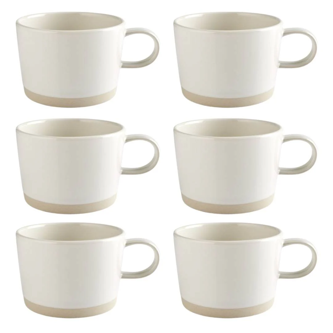 Fairmont & Main Short Tea Cups - Cream (Set of 6) EB38S
