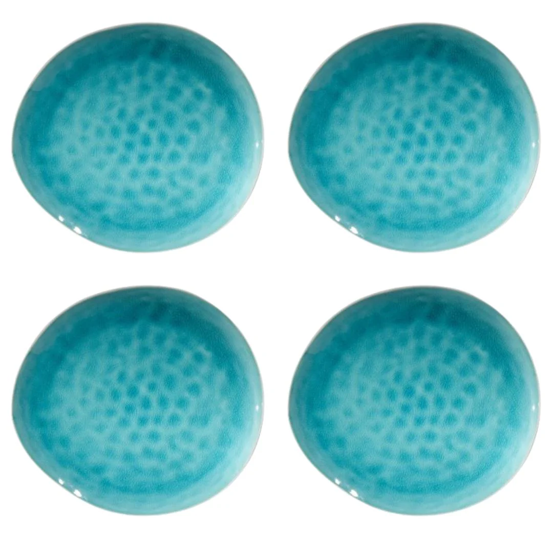 Fairmont & Main Turquoise Dinner Plates (Set of 4)