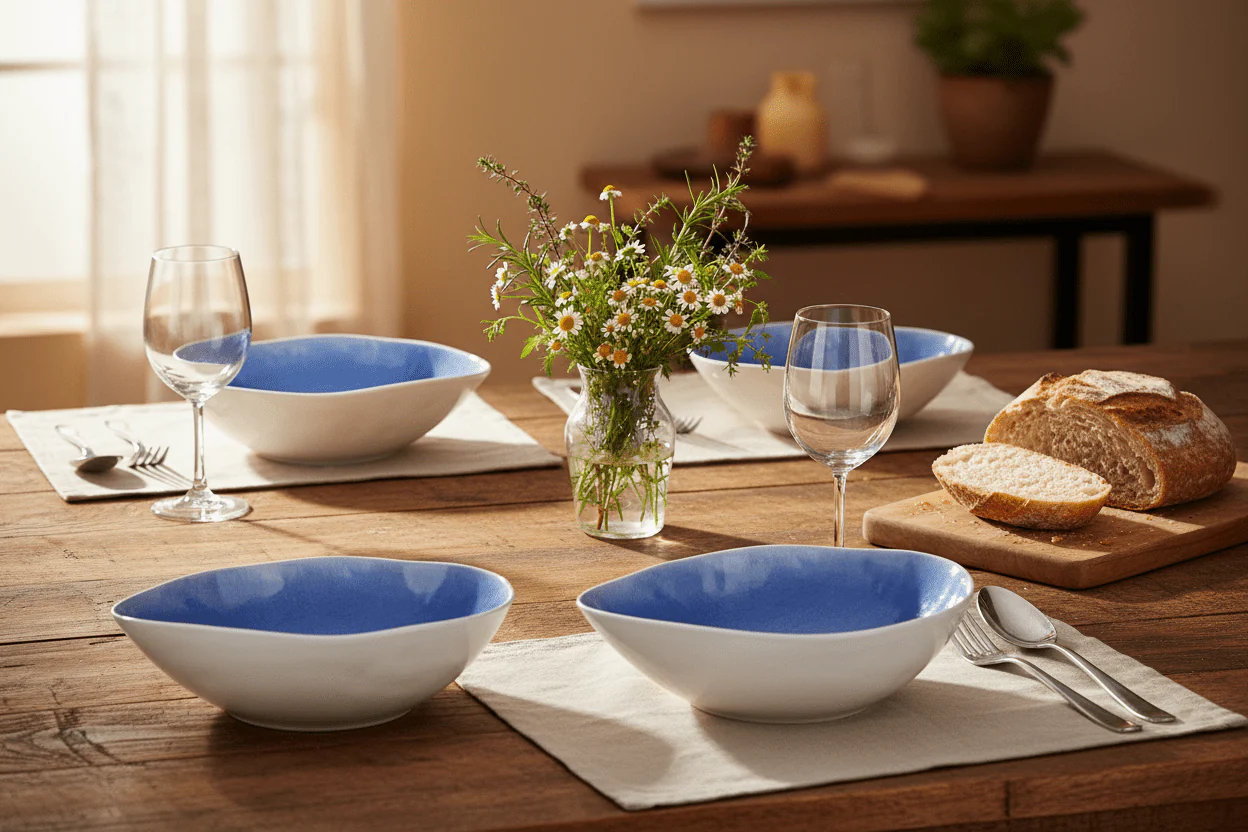 Fairmont & Main Vie Naturelle Blue Soup Bowls x 4 - Image 2