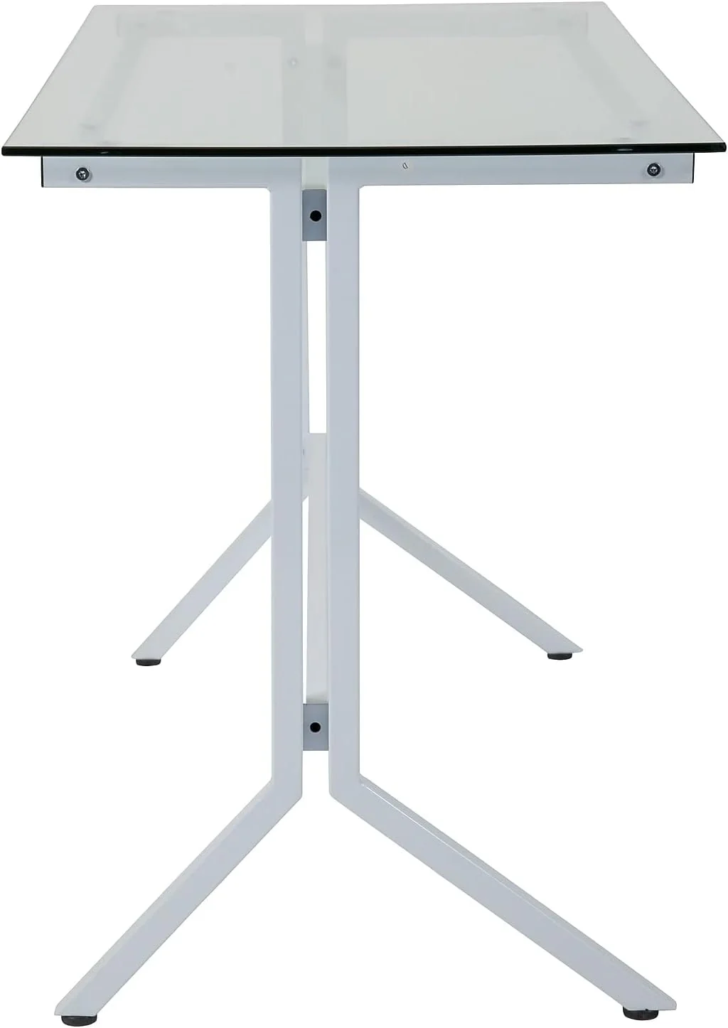 Flash Furniture Glass Computer Desk with White Metal Frame - Image 4