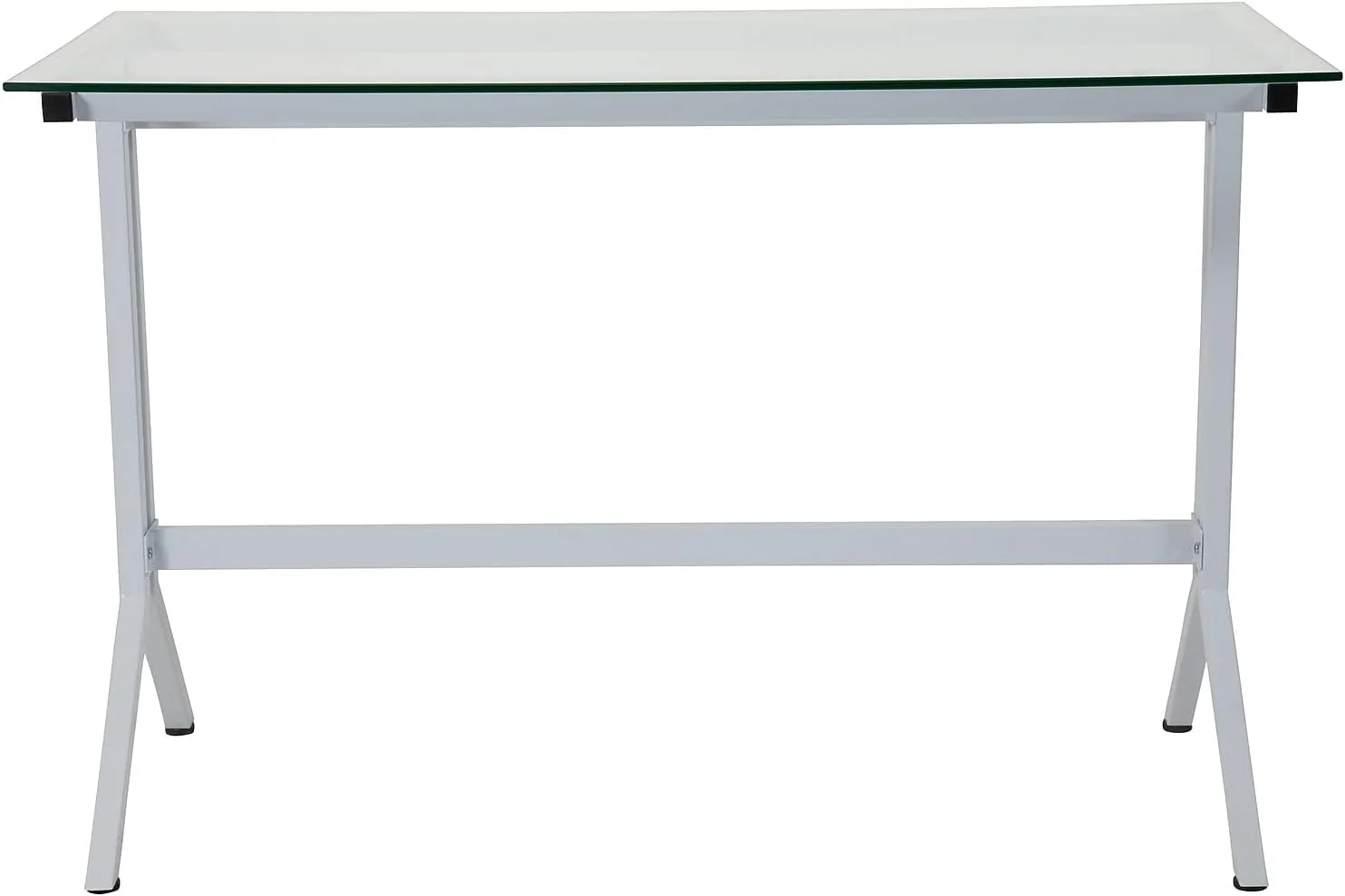 Flash Furniture Glass Computer Desk with White Metal Frame - Image 5