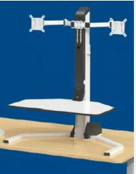 Freedom Dual Screen Sit Stand Electric Riser Desk Converter - Image 2