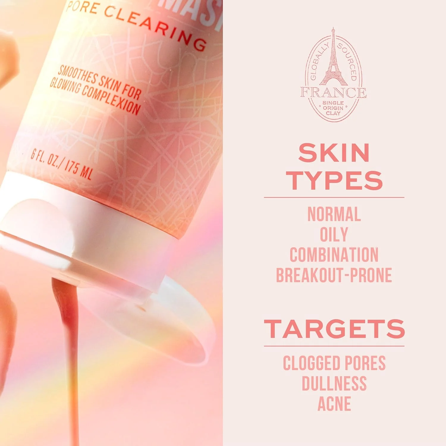Freeman French Pink Clay Pore Cleansing Peel Off Mask - 175ml - Image 3