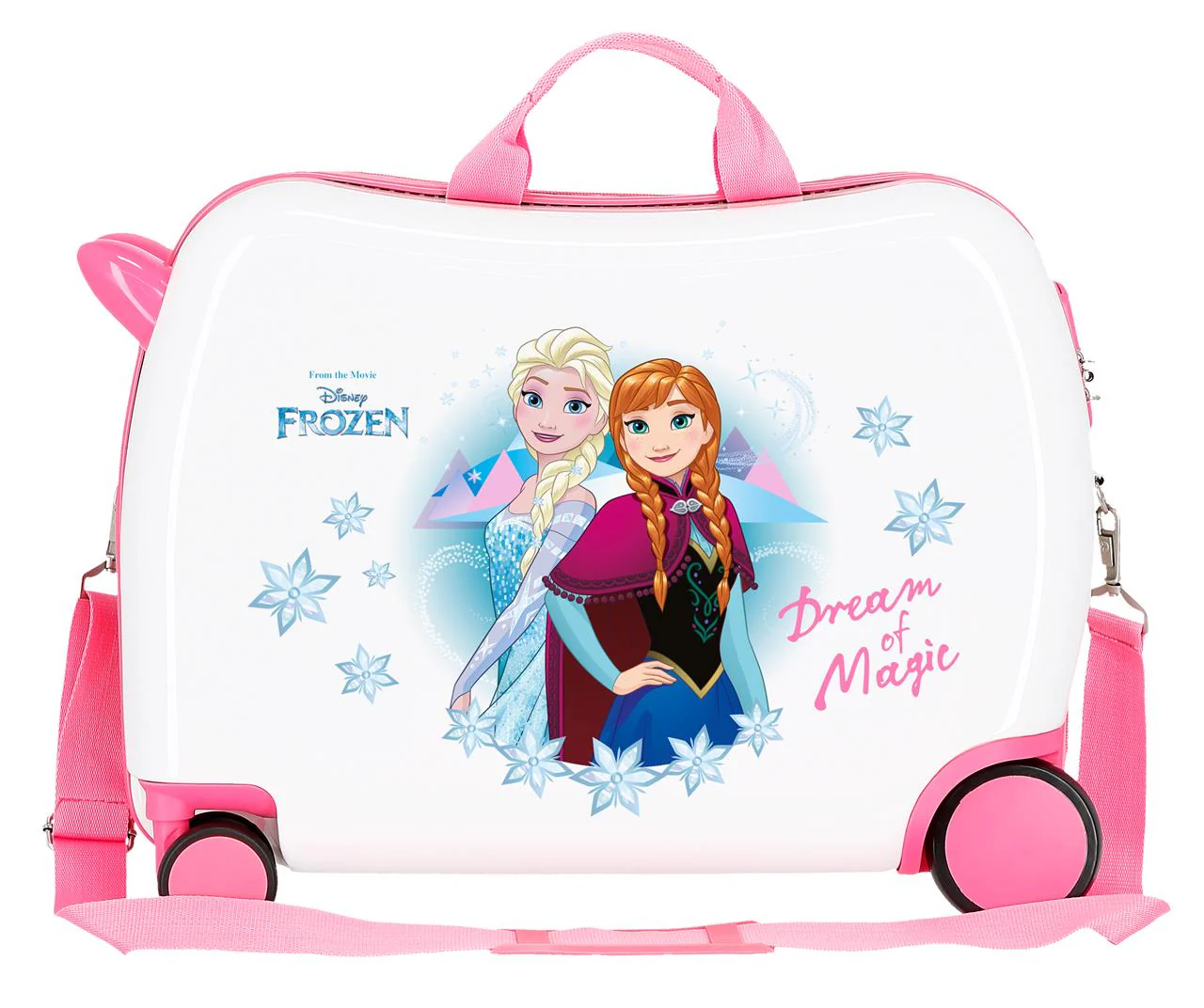Frozen Red Pink White Ride on Kids Suitcase - Elsa Magic - Image 3