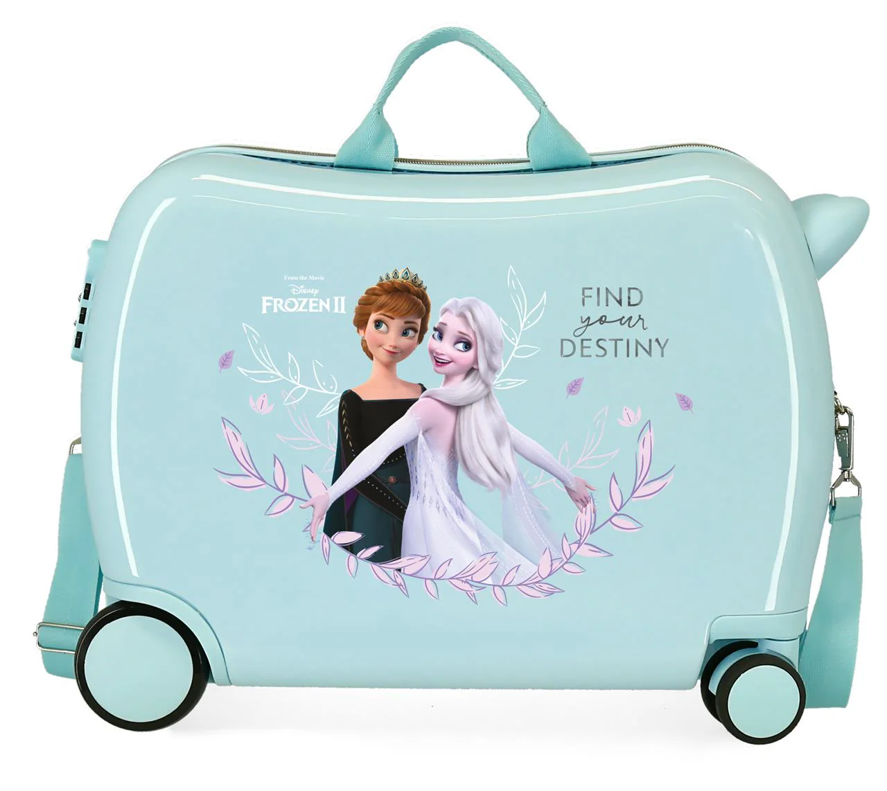 Frozen Ride on Kids Suitcase Turquoise - Elsa Magic