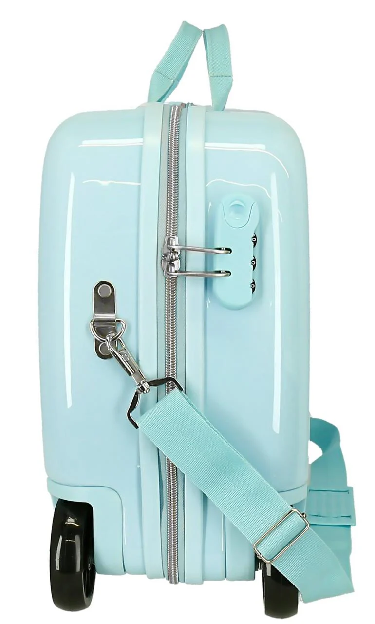 Frozen Ride on Kids Suitcase Turquoise - Elsa Magic - Image 6