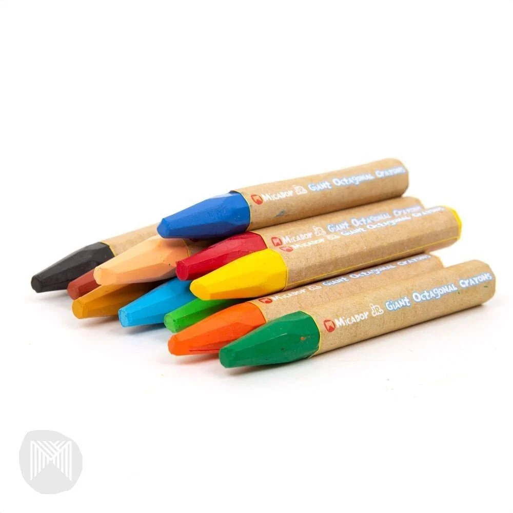 Giant Octagonal Crayons - 12 Colours (3+YRS) - Image 2