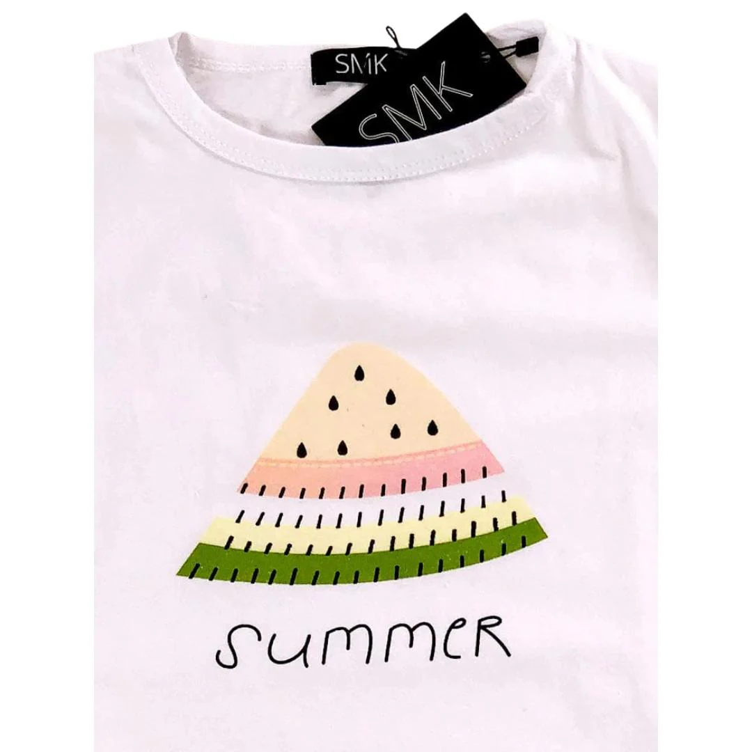 Girls 2 Piece White and Pale Pink T-Shirt & Tulle Skirt (Various Sizes) - Image 4