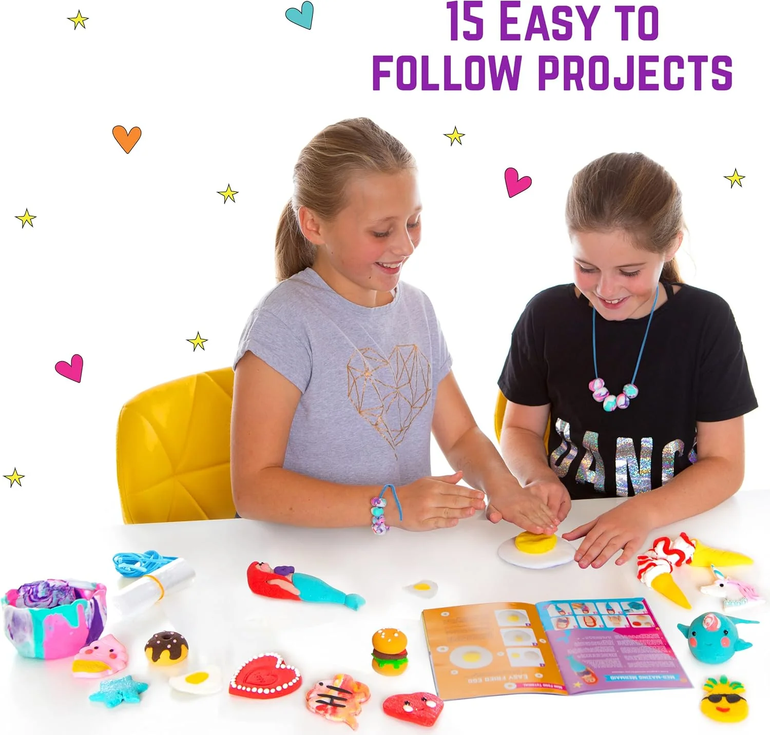 GirlZone Air Dry Clay Ultimate Craft Kit for Kids - Image 2
