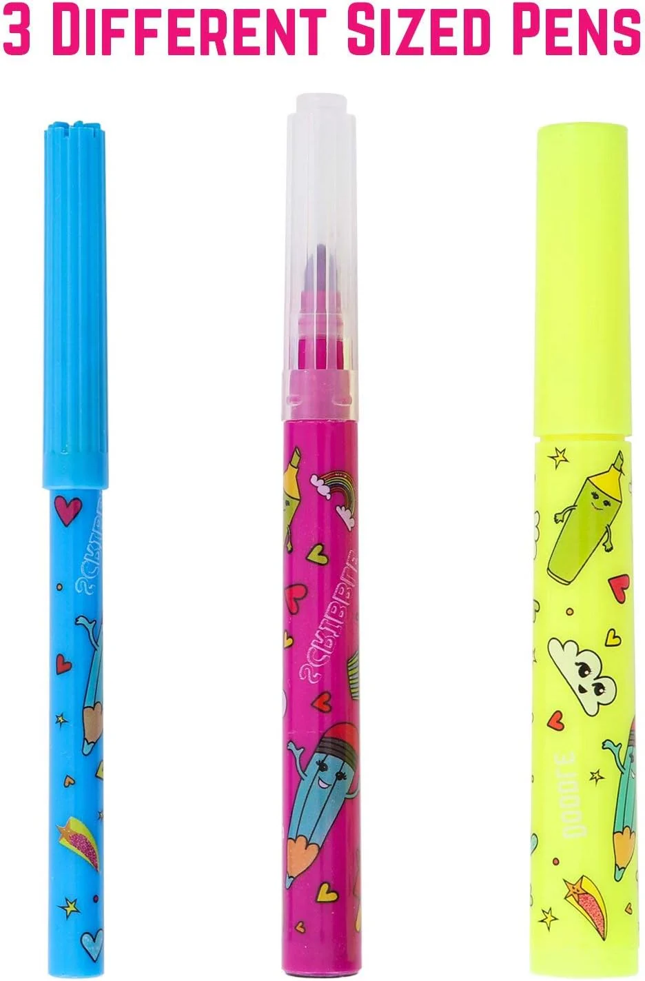 GirlZone Arts and Crafts Fruit Scented Markers and Pencil Case - Image 6