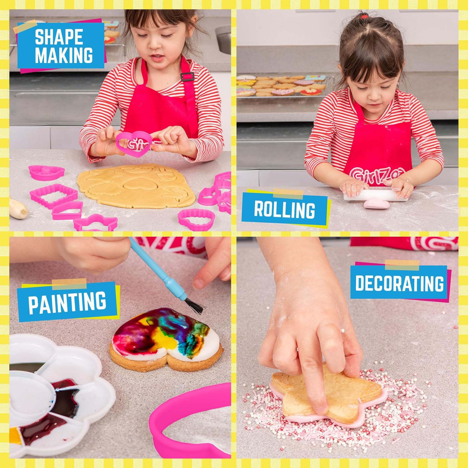 GirlZone Cookie Art Bakery Kit - Decorate Cookies Using Baking Accessories - Image 3