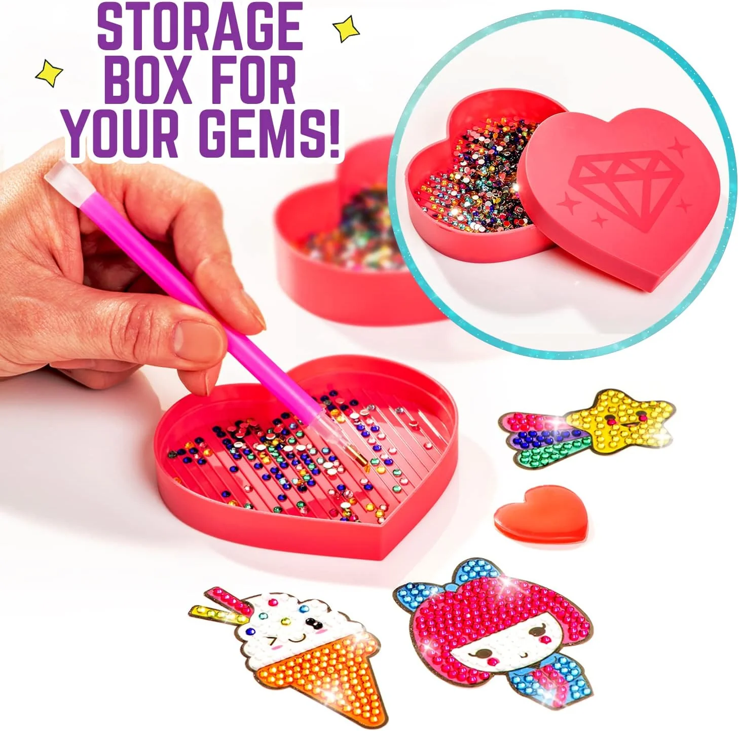 GirlZone Diamond Gem Art Kit For Kids - Image 4