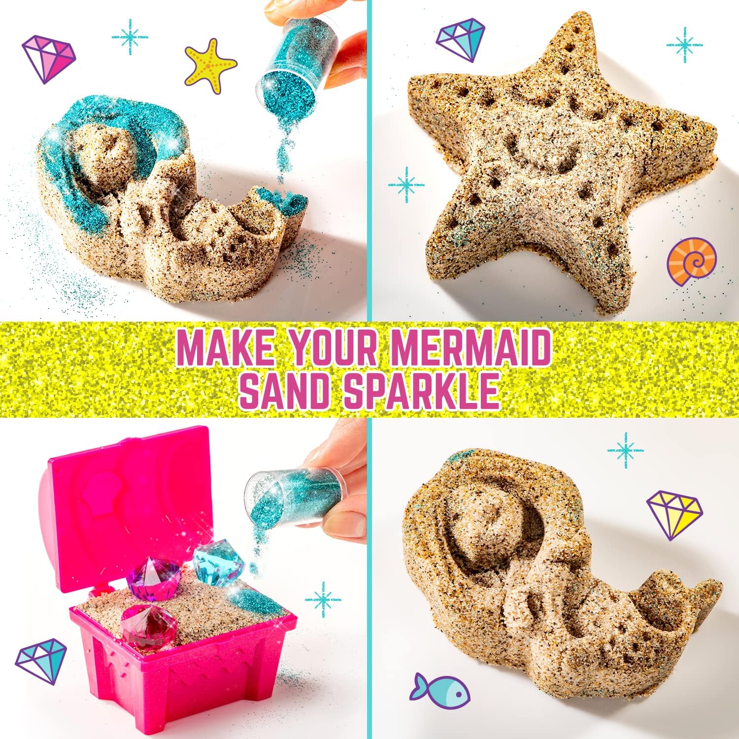 GirlZone Mermaid Treasures Play Sand Kit - Image 2