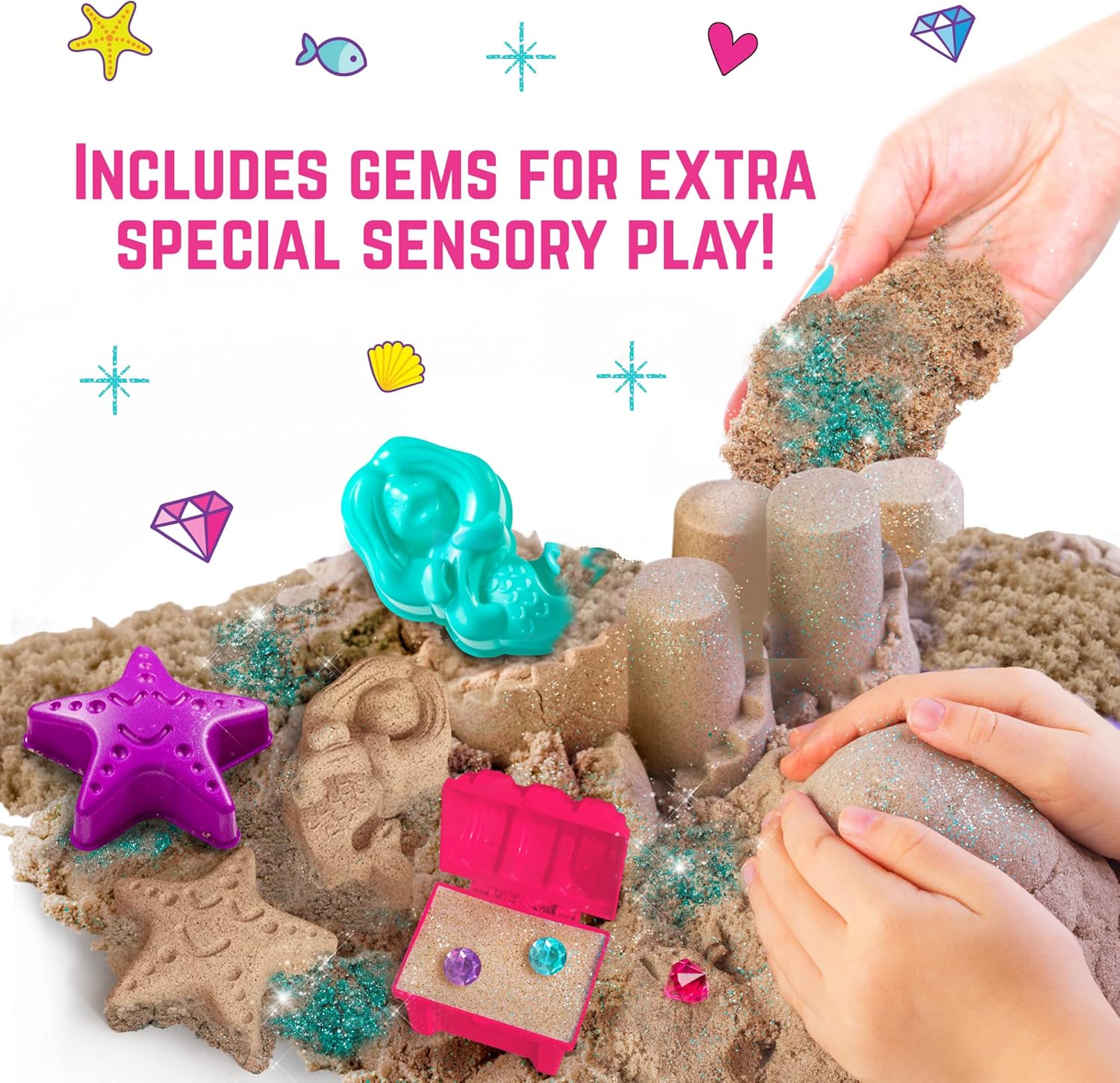 GirlZone Mermaid Treasures Play Sand Kit - Image 4