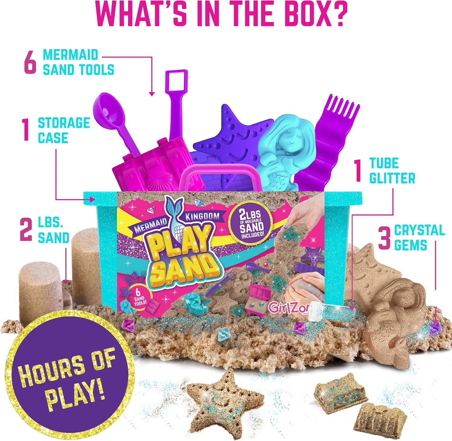 GirlZone Mermaid Treasures Play Sand Kit - Image 7