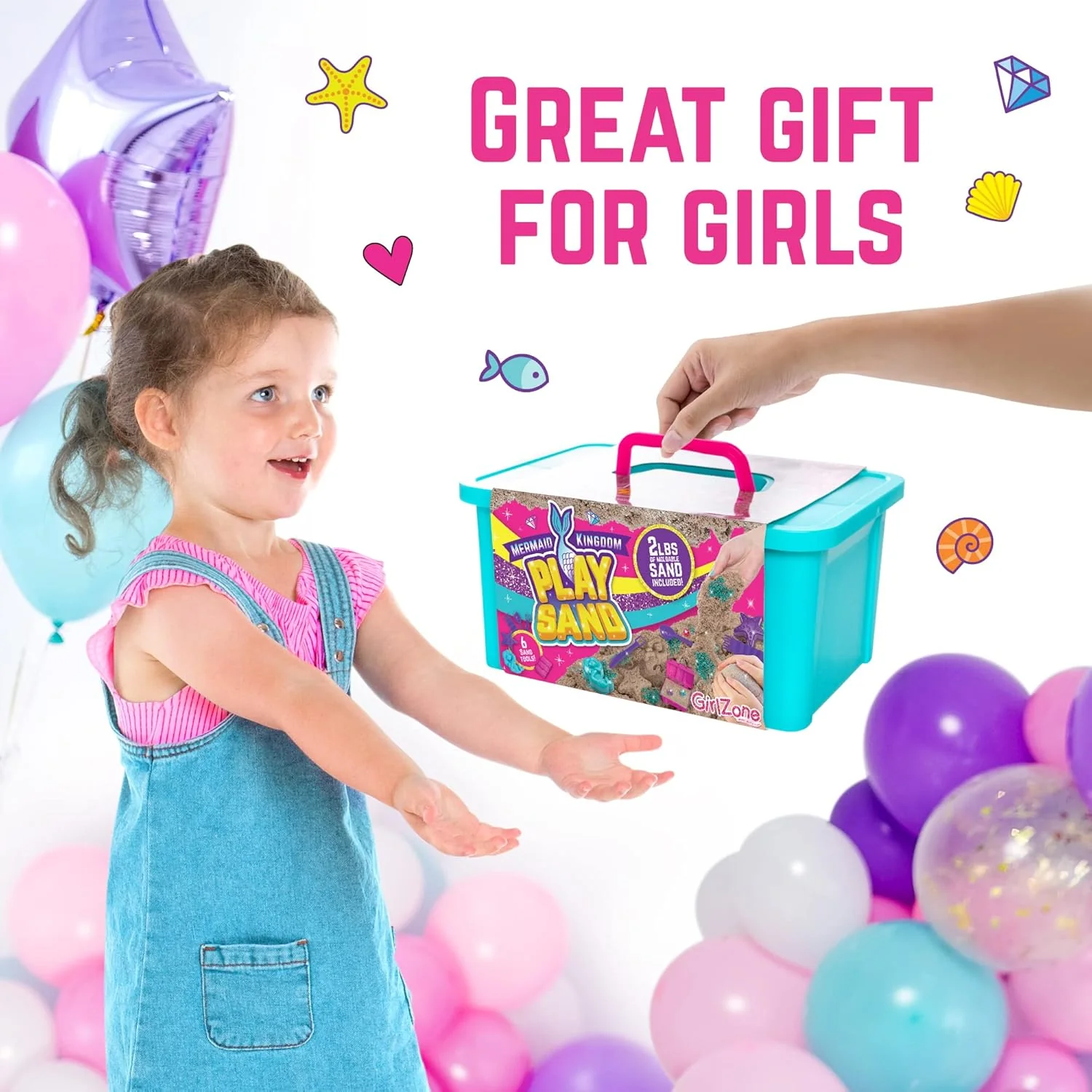 GirlZone Mermaid Treasures Play Sand Kit - Image 9