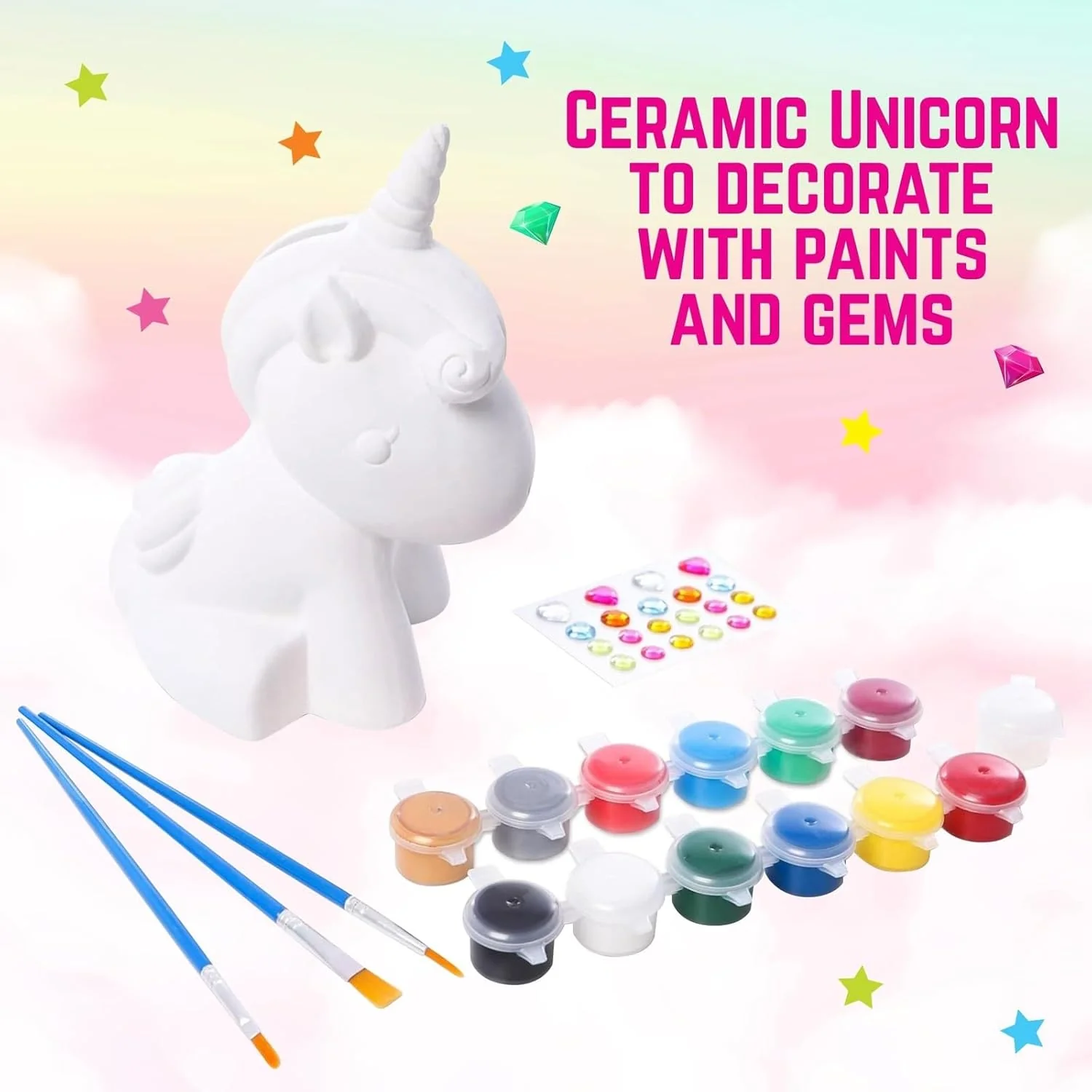 GirlZone Paint Your Own Unicorn Piggy Bank - Image 3