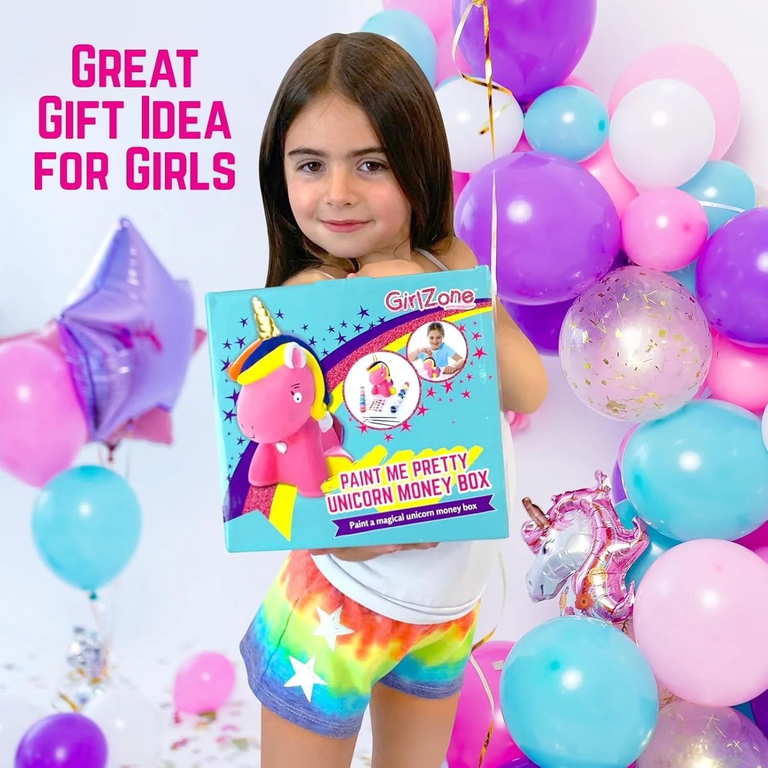 GirlZone Paint Your Own Unicorn Piggy Bank - Image 6
