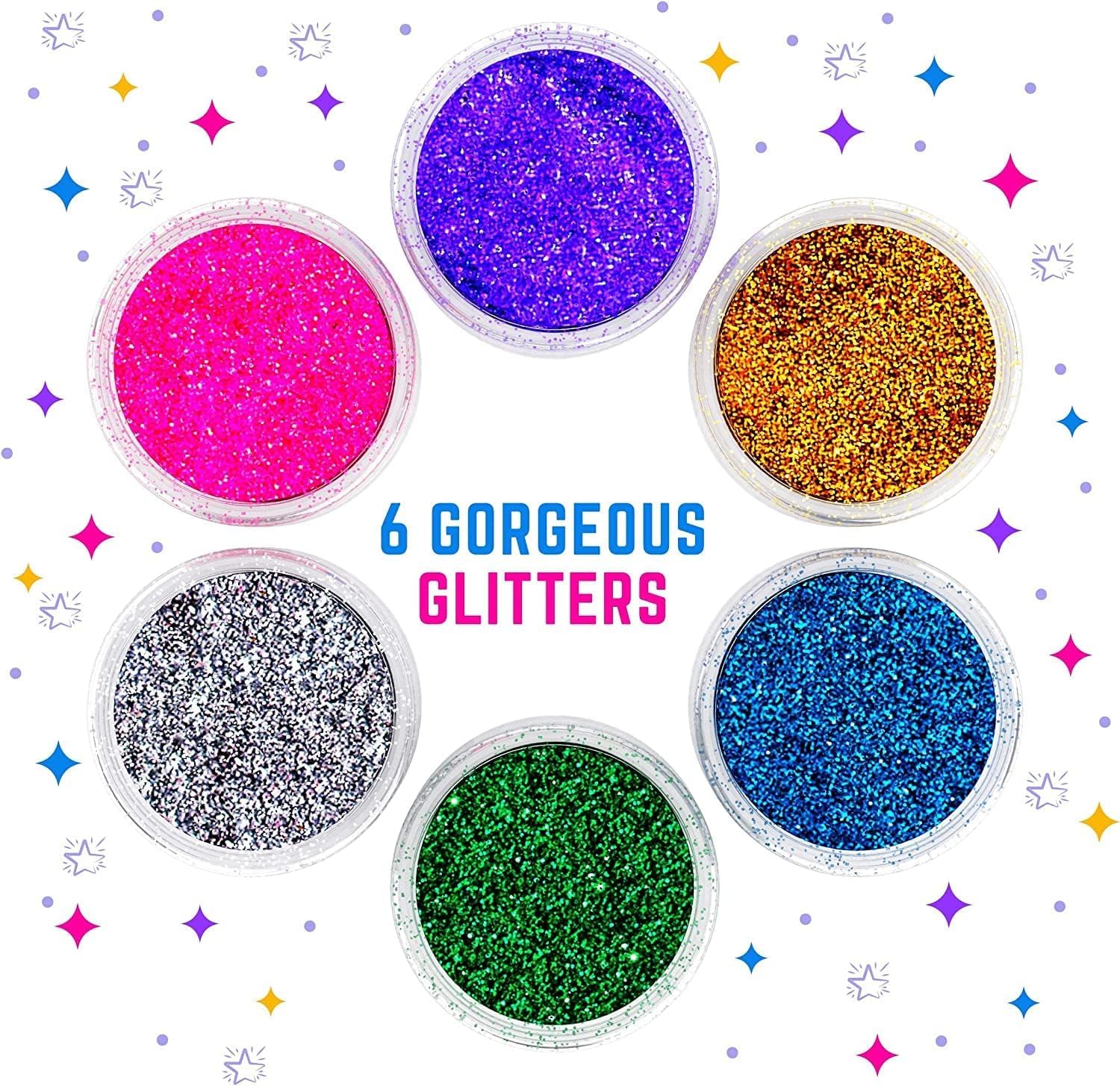 GirlZone Temporary Glitter Tattoos Kit for Girls - 33 Pieces - Image 5