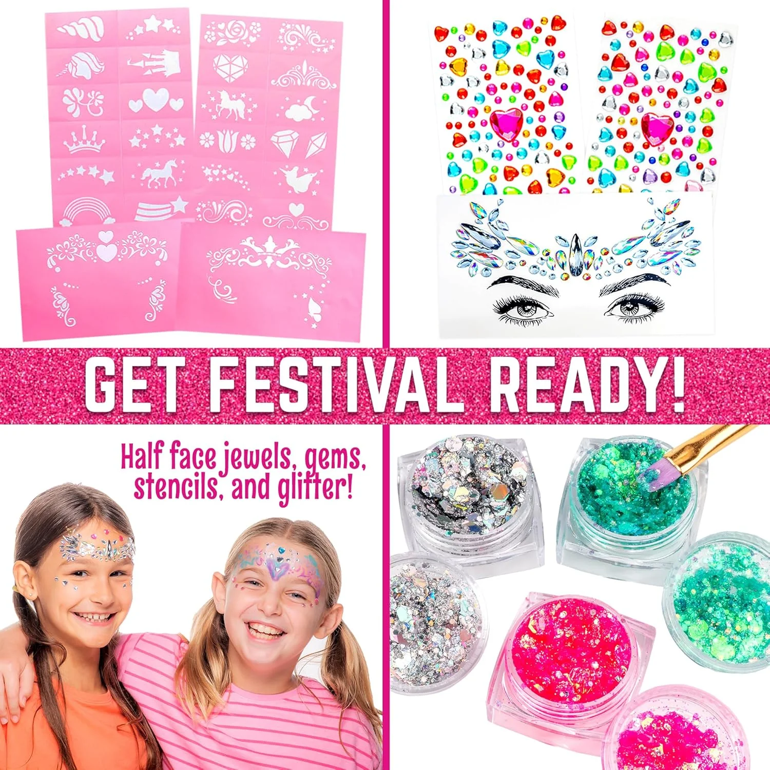 GirlZone Unicorn and Jewels Face Painting Kit - Image 4