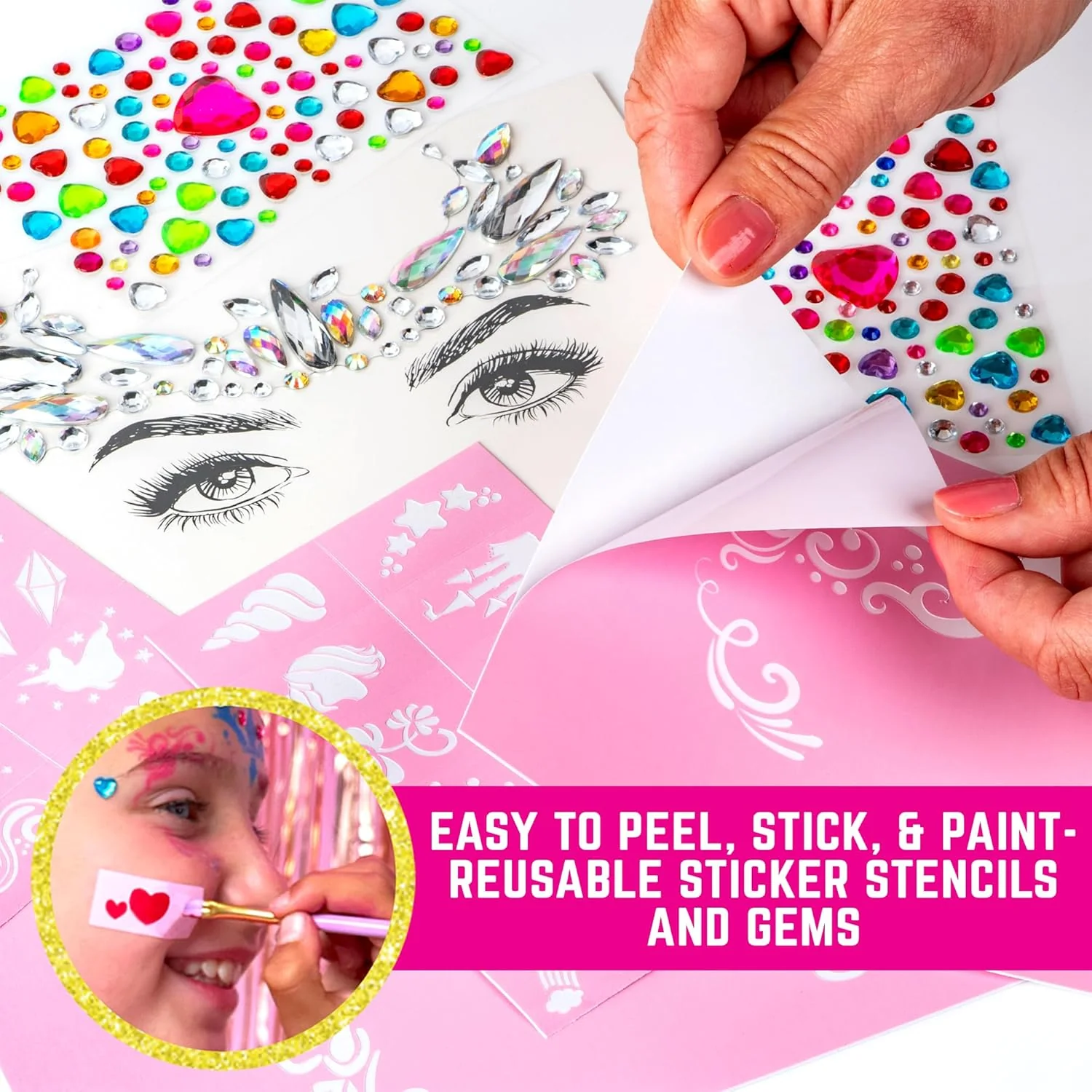 GirlZone Unicorn and Jewels Face Painting Kit - Image 6