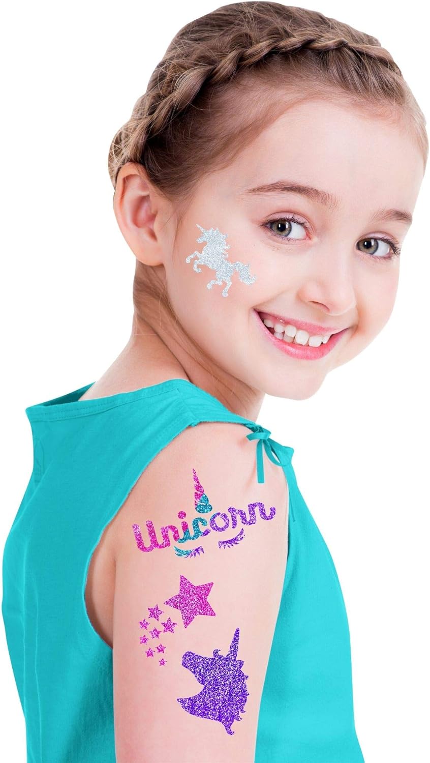 GirlZone Unicorn Glitter Tattoo Studio for Kids - Image 2