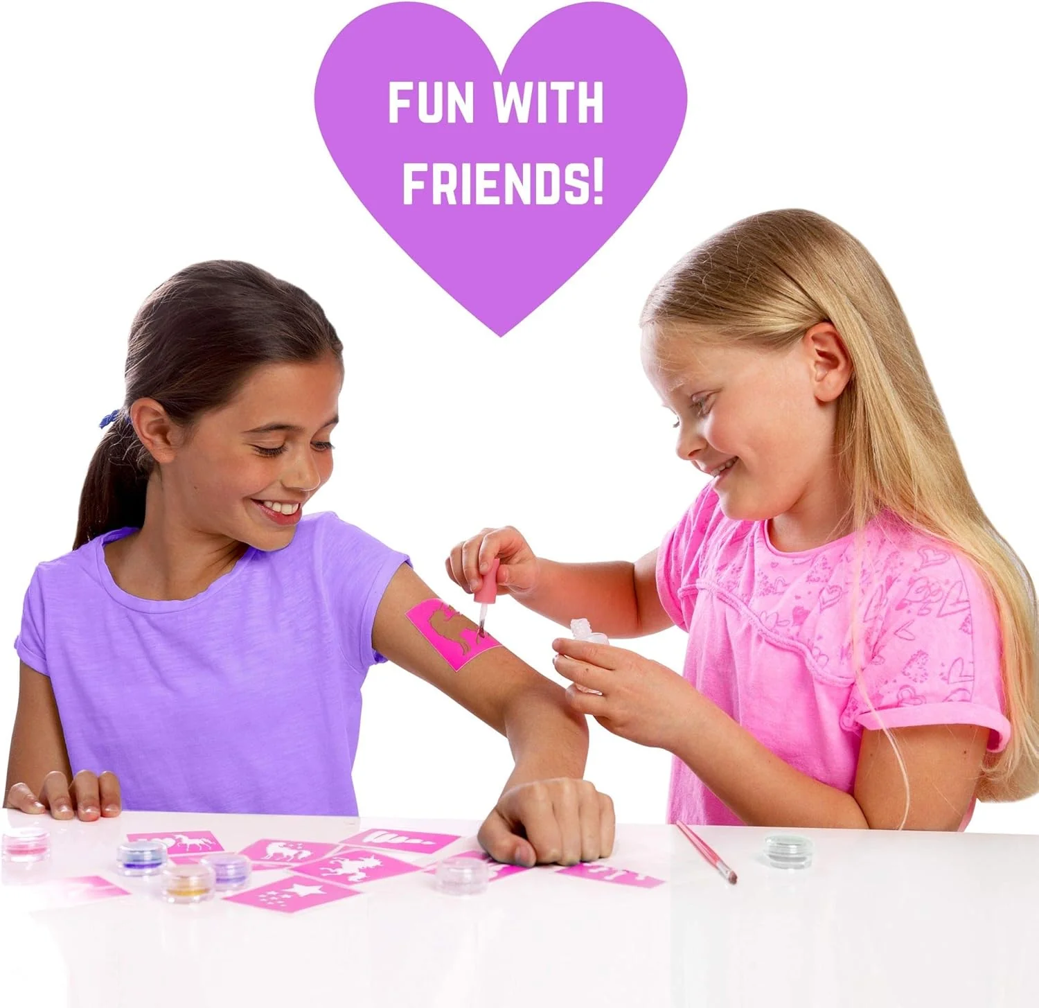 GirlZone Unicorn Glitter Tattoo Studio for Kids - Image 5