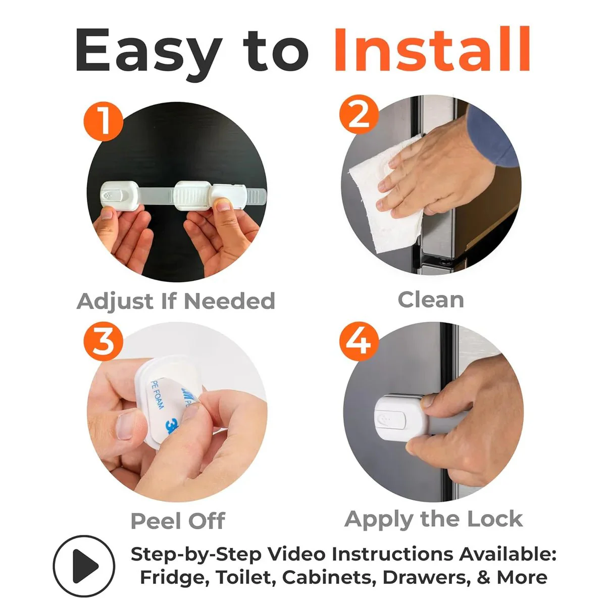 GoKiddo Child Adjustable Safety Lock - 4pcs - Image 3