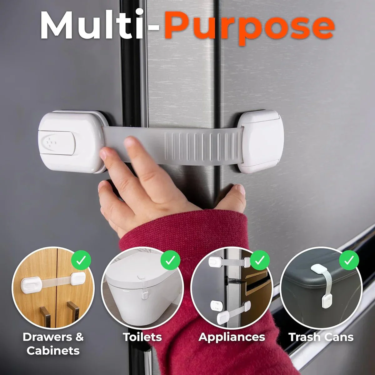 GoKiddo Child Adjustable Safety Lock - 4pcs - Image 4