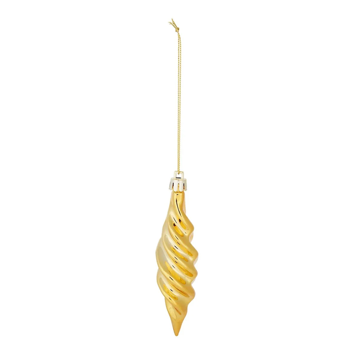 Gold effect Plastic Christmas Bauble Decoration Set - Pack of 40 - Image 5