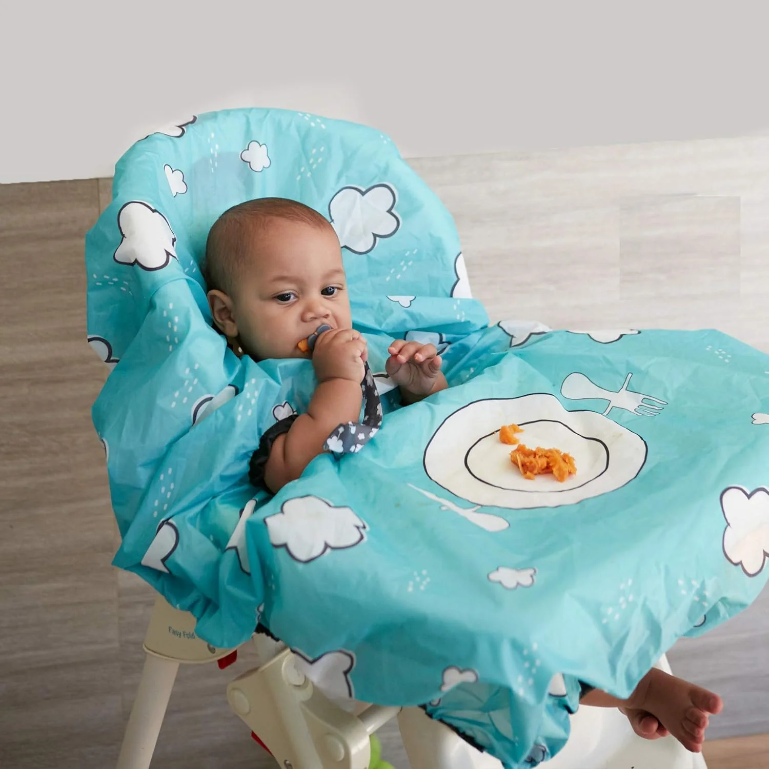 grabease All Over Bib for babies and toddlers - Teal - Image 2