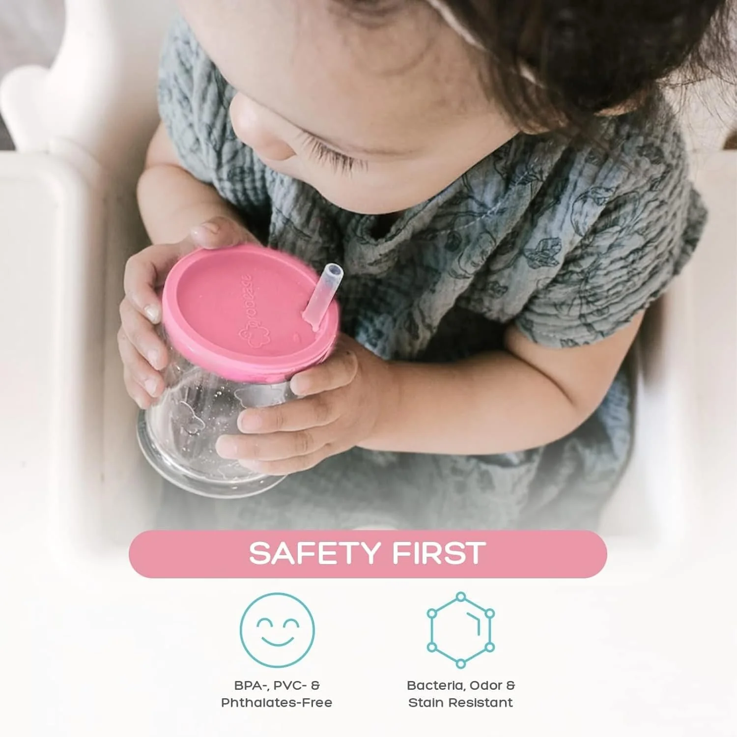 grabease Convertible Training Cups for Babies – BPA-Free (Blush) - Image 4
