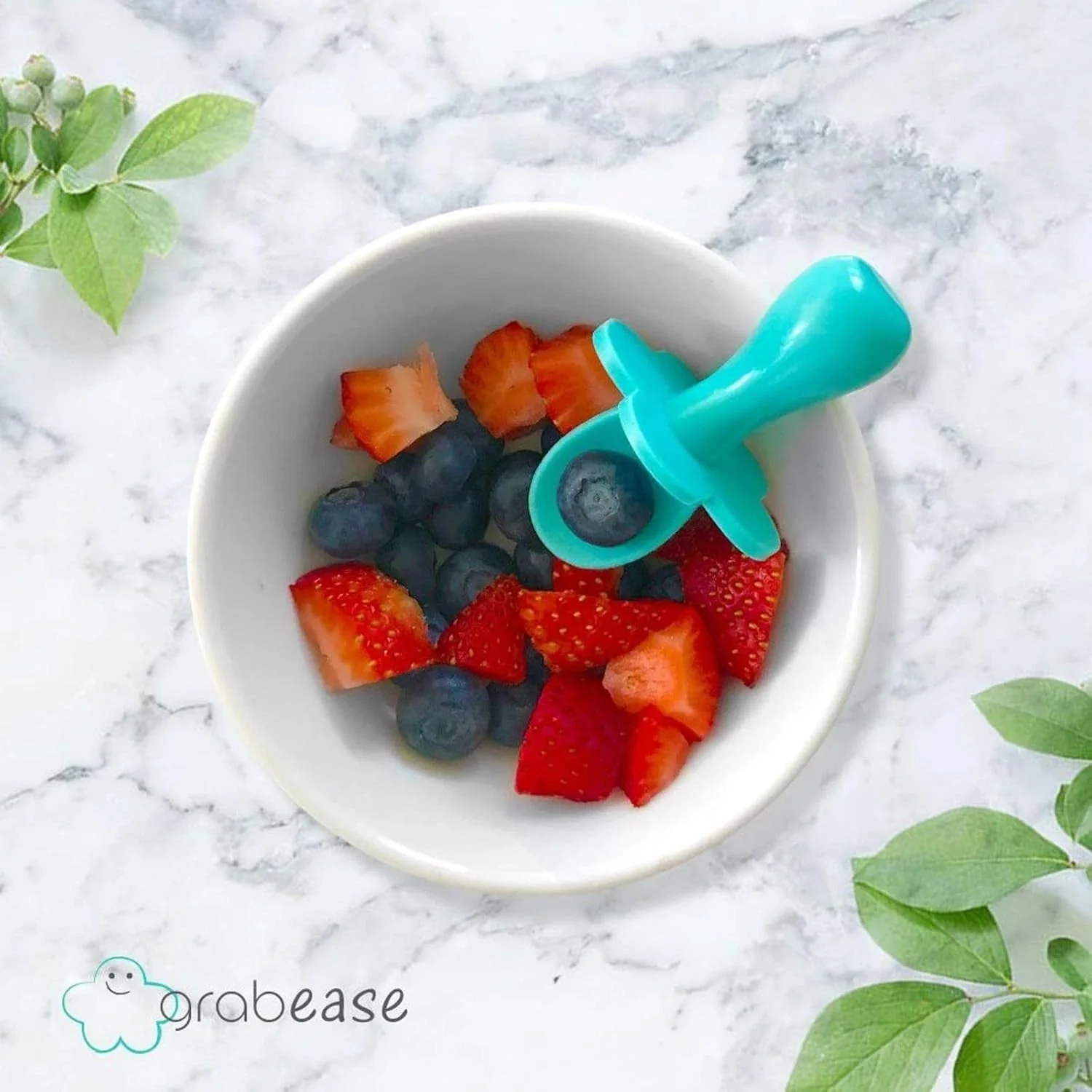 Grabease Silicone Baby Utensil Set - Mint Green - Image 7