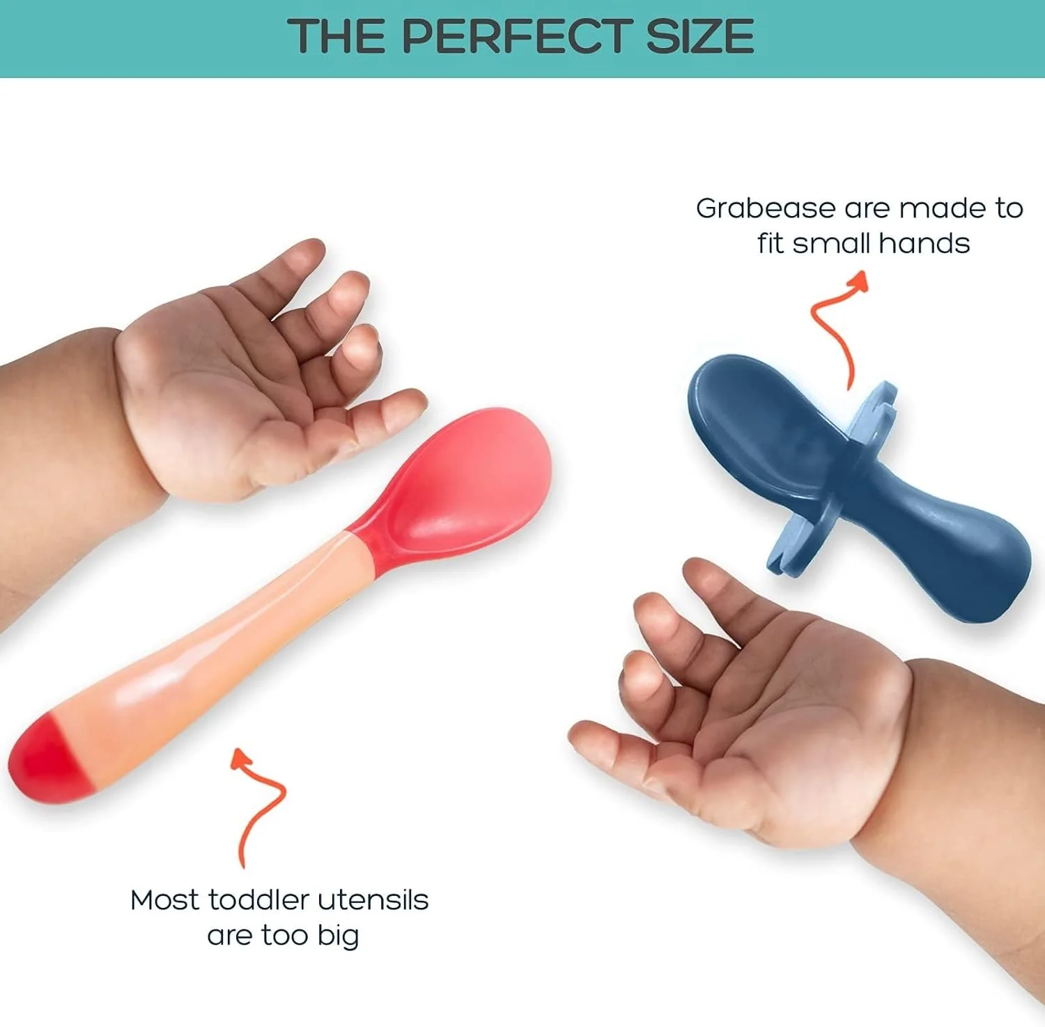 Grabease Silicone Baby Utensil Set - Navy - Image 6