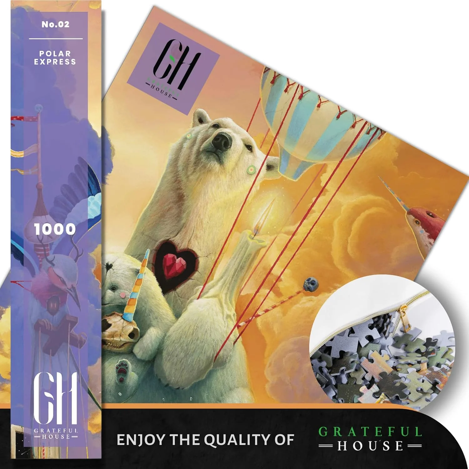 Grateful House Polar Express Jigsaw Puzzle - 1000 Piece - Image 3