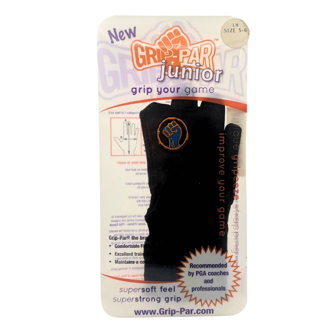 Grip-Par Junior Golf Glove - Black/Orange (LH 5/6)
