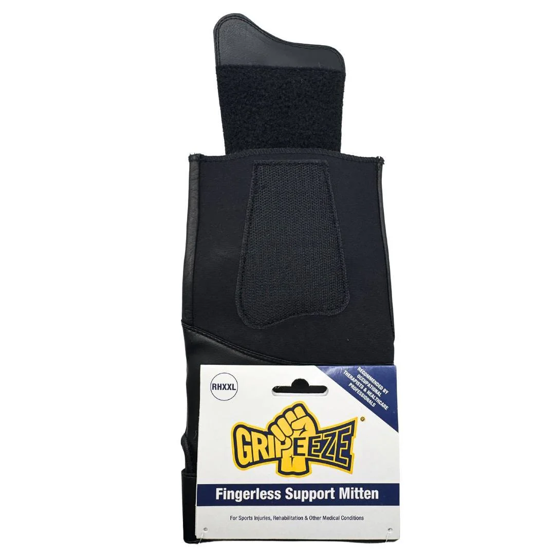 Gripeeze Fingerless Support Mitten - Black (Right Hand XL)