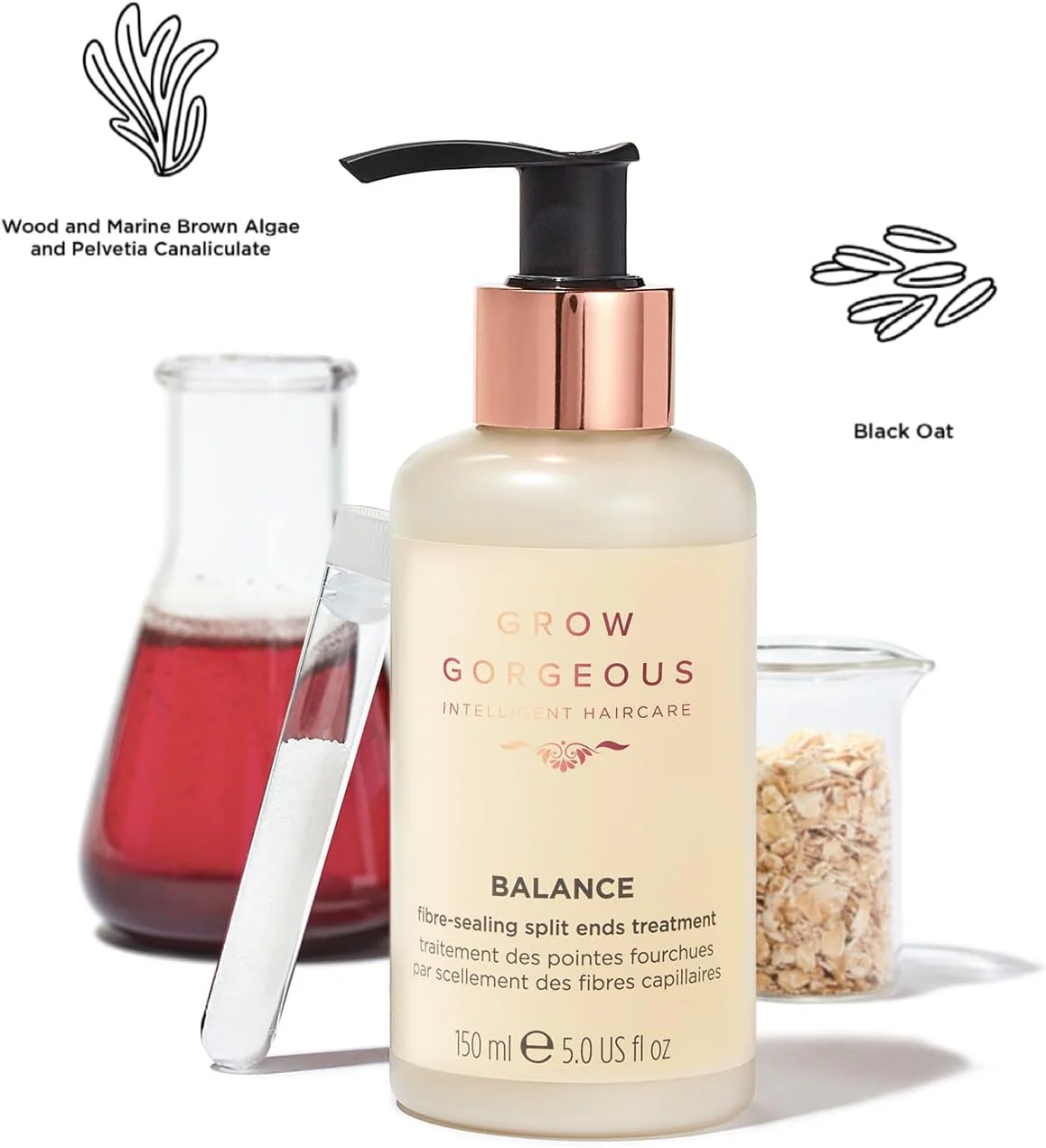 GROW GORGEOUS Balance Fibre-Sealing Split Ends Treatment 150ml - Image 3