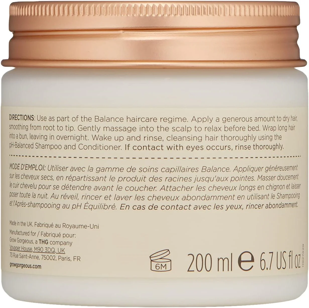 GROW GORGEOUS Balance Shine-Enhancing Overnight Mask - 200ml - Image 2
