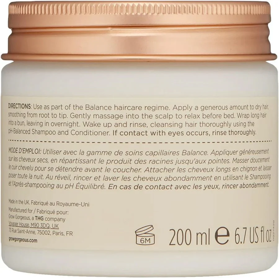 GROW GORGEOUS Balance Shine-Enhancing Overnight Mask - 3x200ml - Image 2