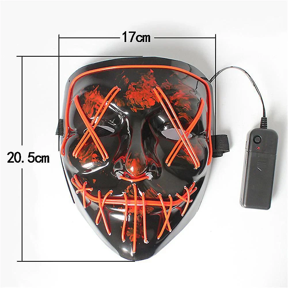Halloween LED Stitched Purge Mask - RED - Image 2