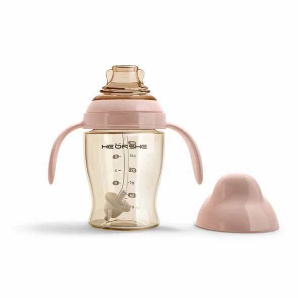 HEORSHE Dental-care Sippy Cup - 180ml (Pink) - Stage 1 6M+
