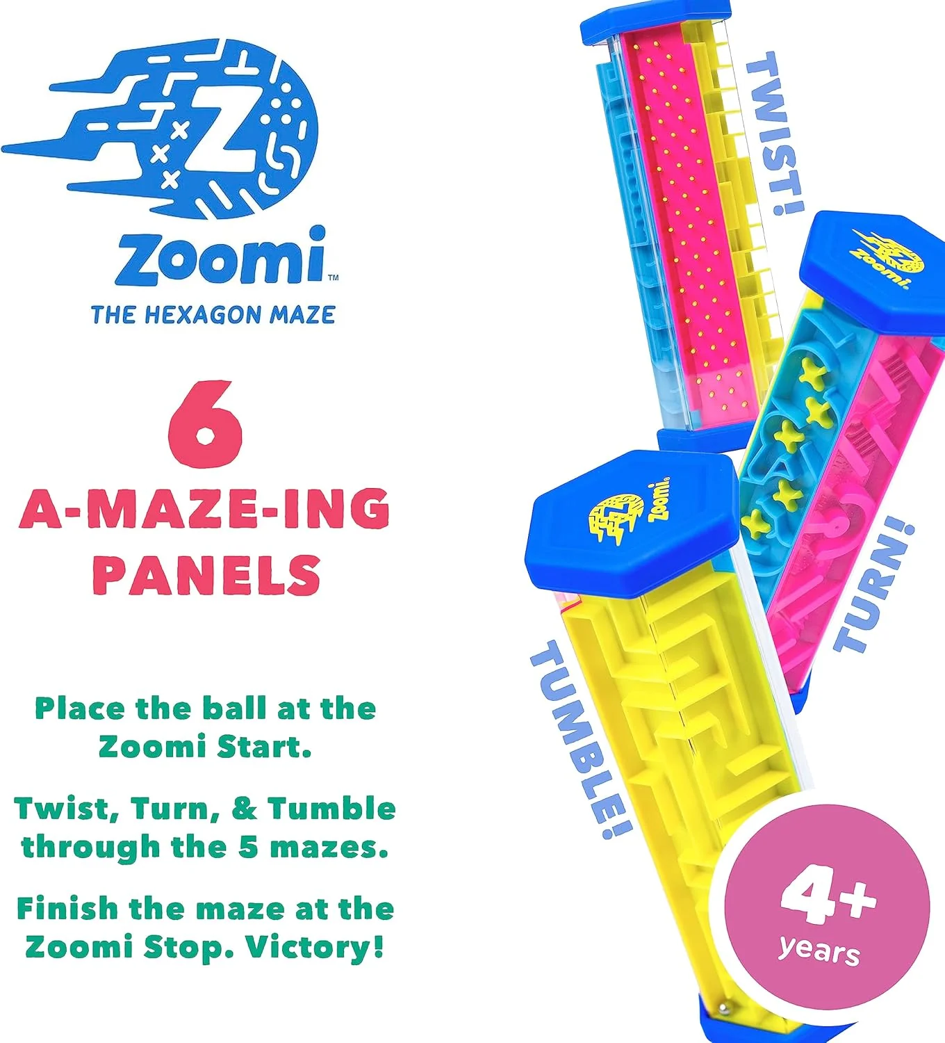 Hexagon Maze Puzzle - Zoomi Toddler Puzzle With 5 Levels & 6 Panels (4+YRS) - Image 3