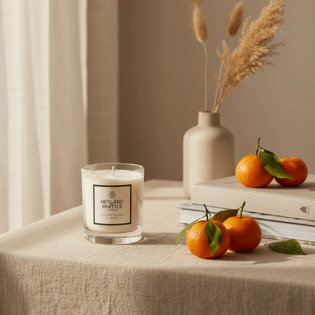 Heyland & Whittle Soy Wax Clementine & Fizz Candle 230g - Image 3
