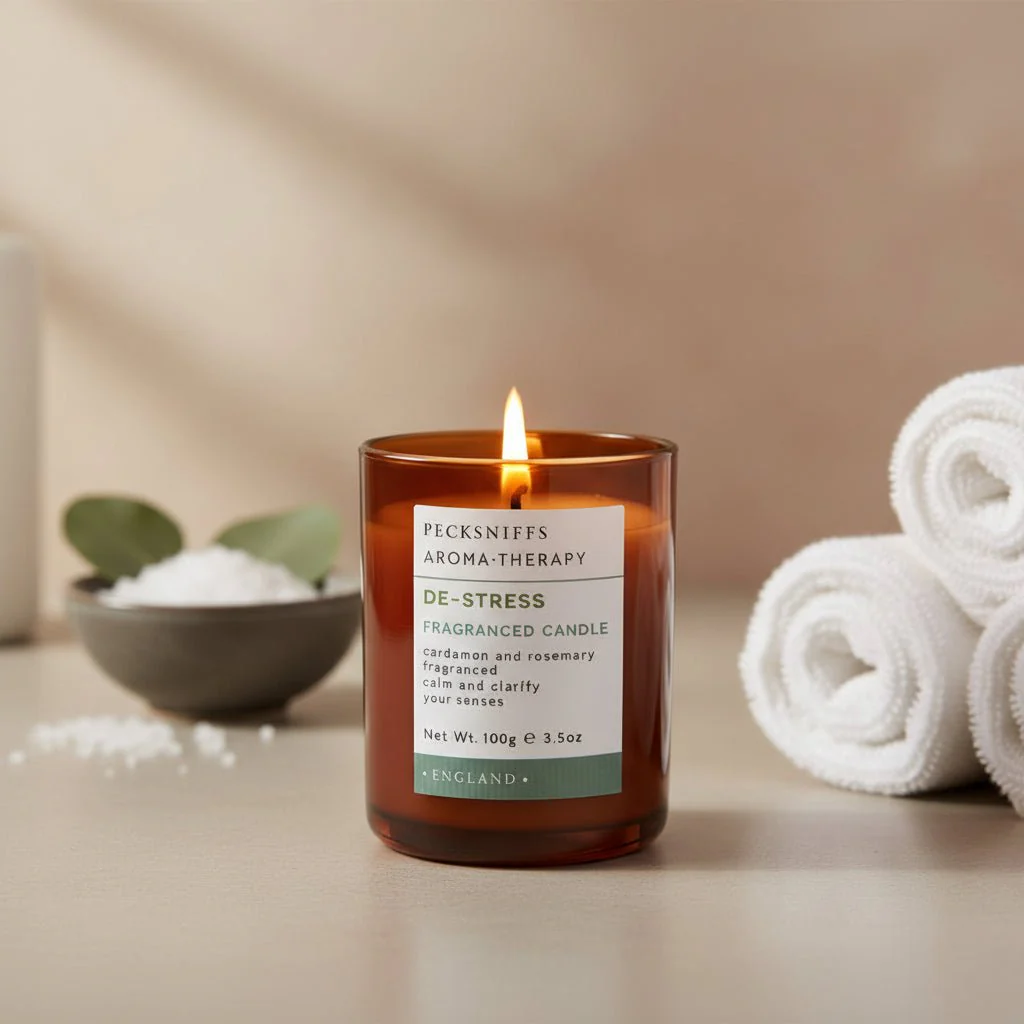 Pecksniff's Aroma:Therapy De-Stress Candle 1w 100g - Image 2