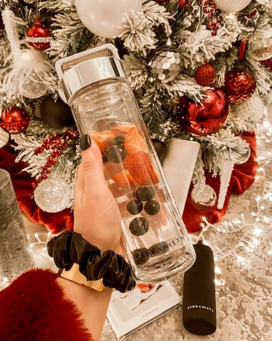 Hydranista Glass Water Bottle with infuser 500ml - Gold Lid - Image 8