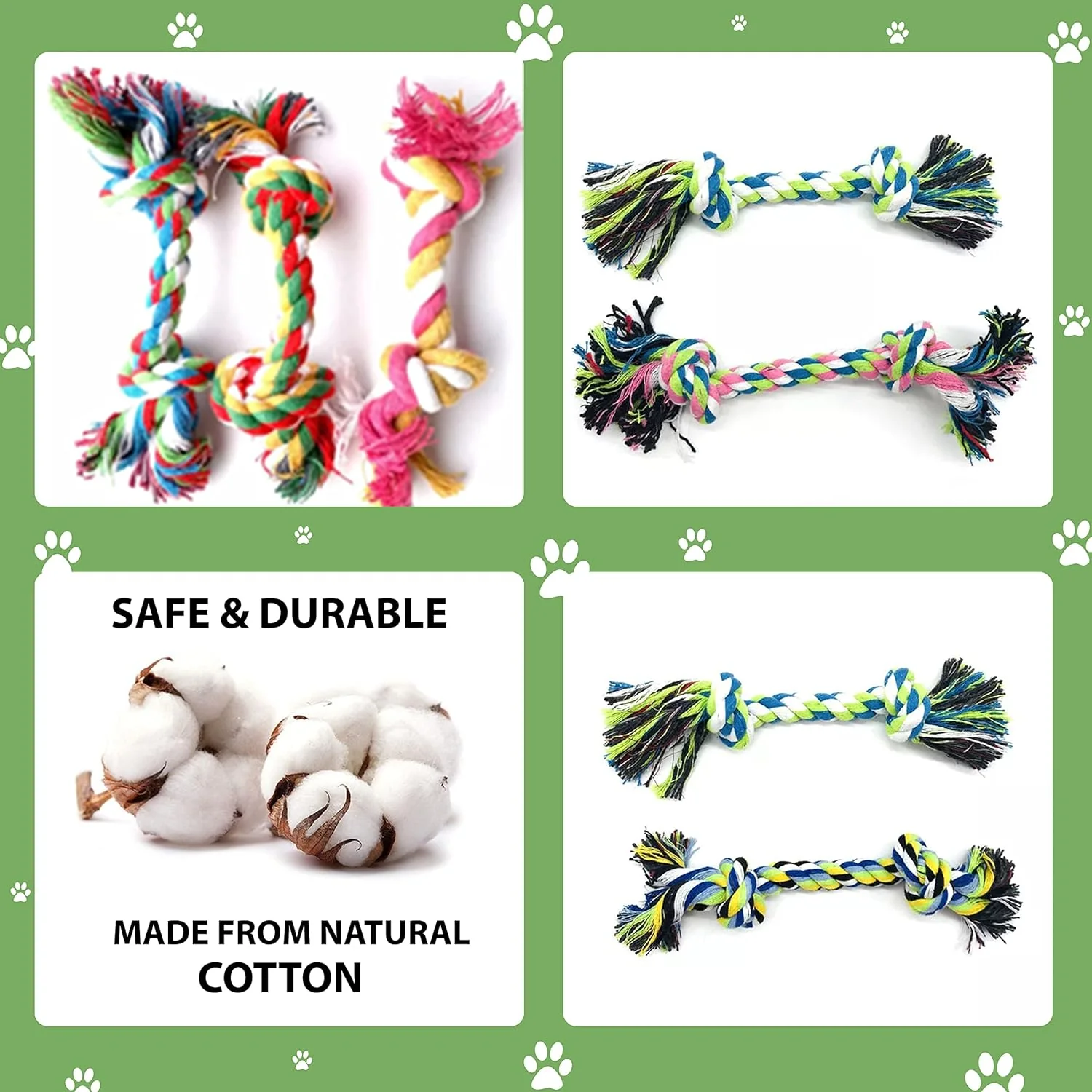Indestructible Dog Rope Toys (2 Pack) - Small to Medium Dog - Image 5