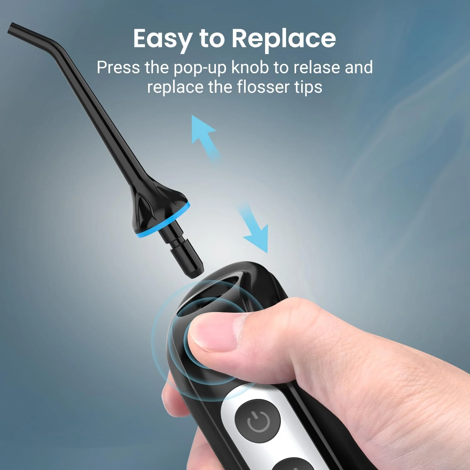 INSMART Water Flosser for Teeth - Cordless (Black) - Image 8