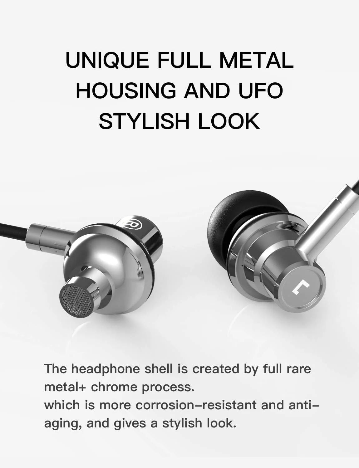 Jayfi JEB-101 Saucer-Type in-Ear Headphones with Memory Foam Earplug - Image 3