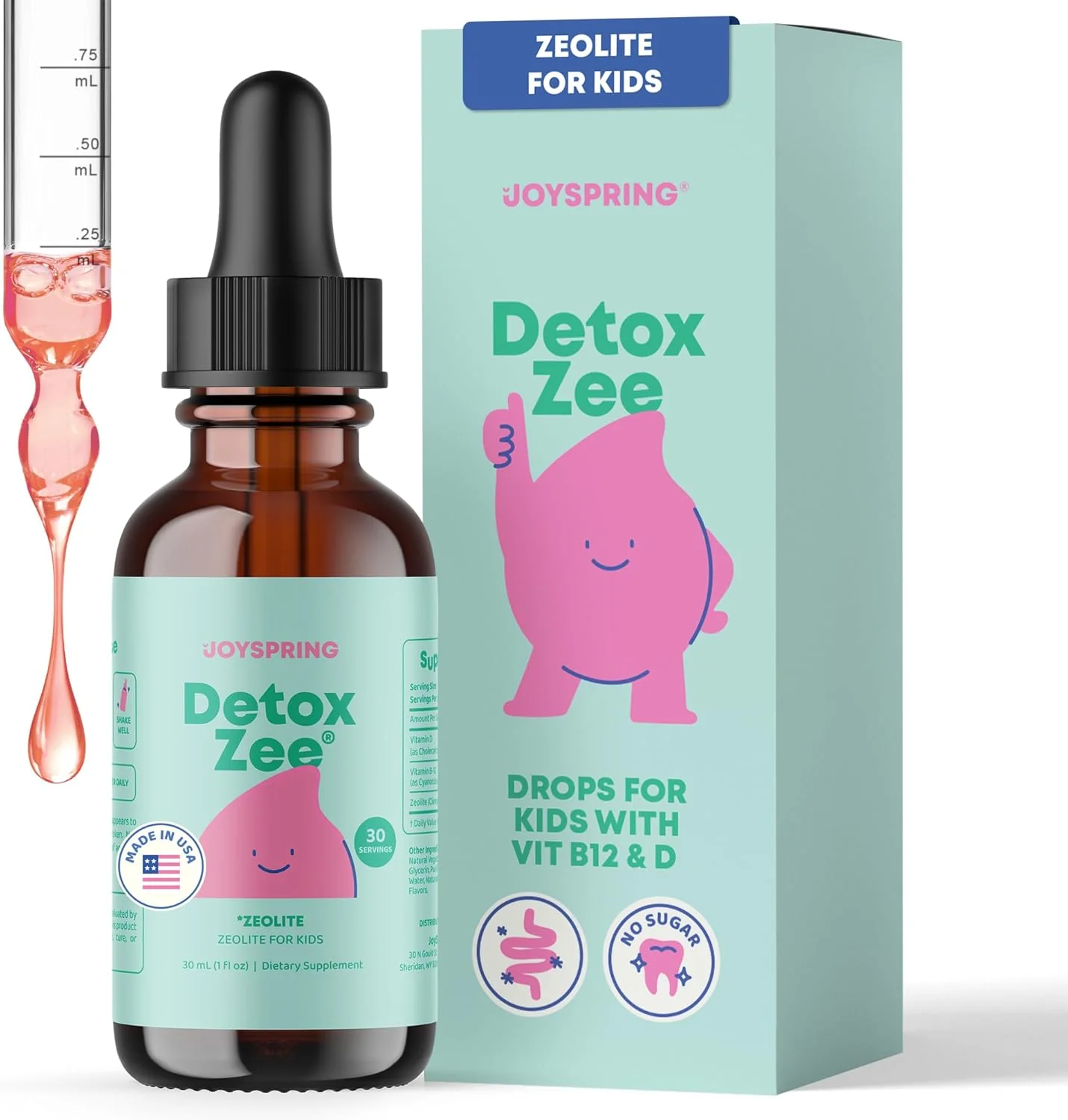 Joyspring Zeolite Detox Zee Dietary Supplement for Kids Berry Flavour - 30 servings